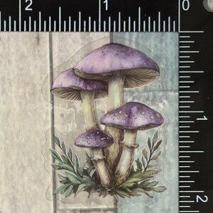 🌀10/$10🌀 Translucent Retro Mushroom Fairy Tale Reusable Waterproof Sticker Dec